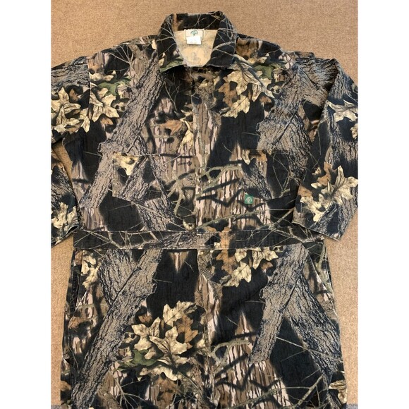 Vintage Mossy Oak Break Up Camo Coveralls Mens 2XL Hunting 100% Cotton USA Made - Picture 1 of 9